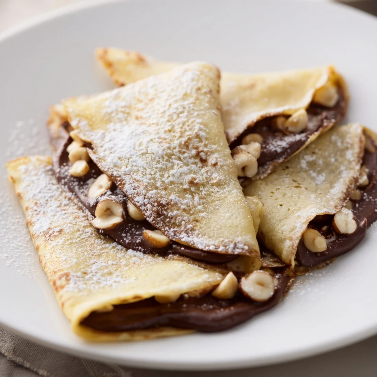 Chocolate Hazelnut Filled Crepes