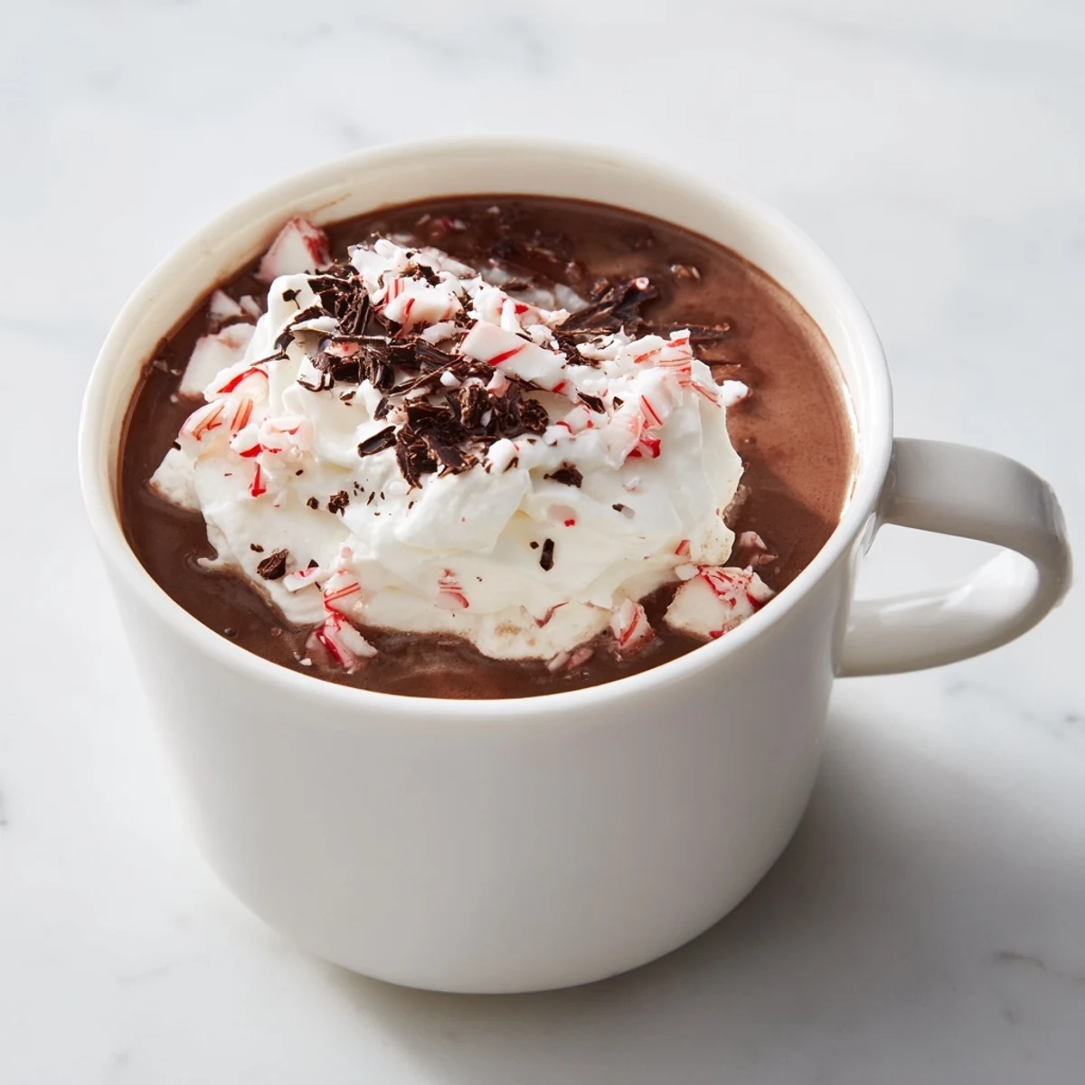 Cozy up with this warm Peppermint Hot Cocoa, a perfect blend of chocolate and cool peppermint flavor.