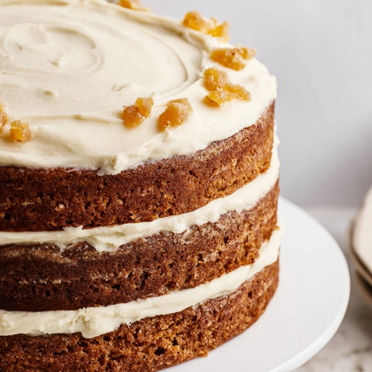 This Gingerbread Layer Cake showcases moist layers and creamy frosting, perfect for any special occasion.