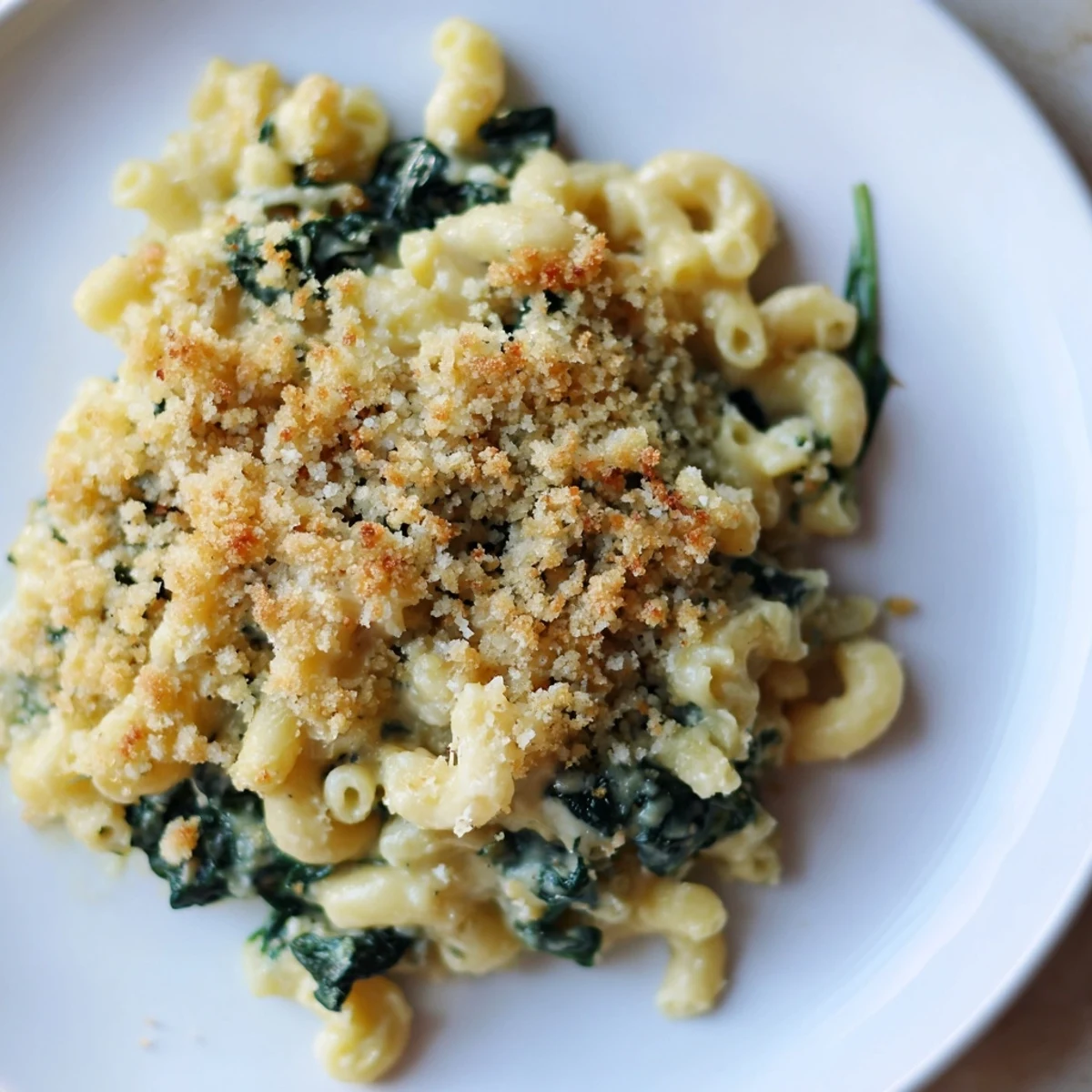 Baked Macaroni Cheese Spinach