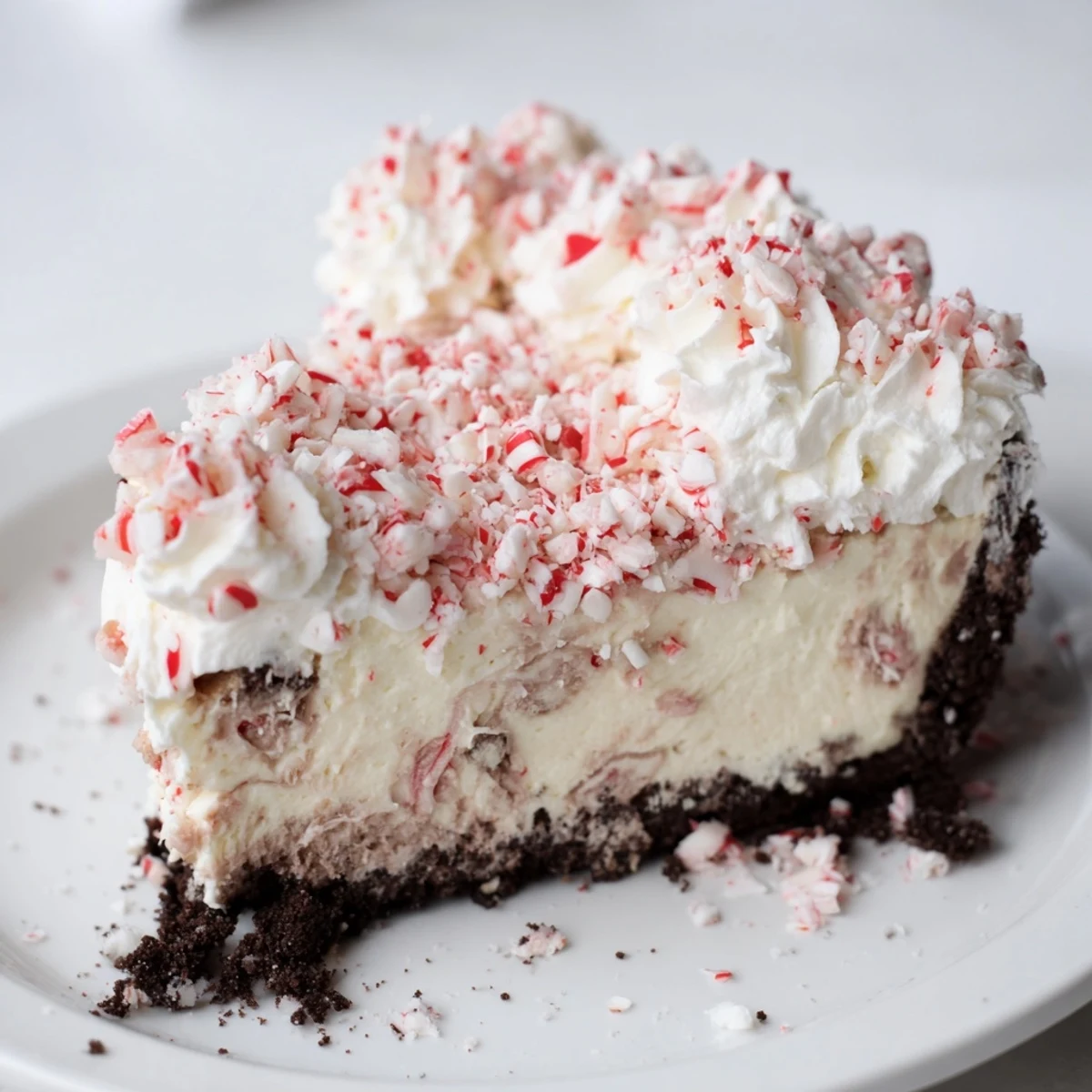 This creamy Peppermint Cheesecake offers a delightful blend of chocolate crust and festive mint flavor.
