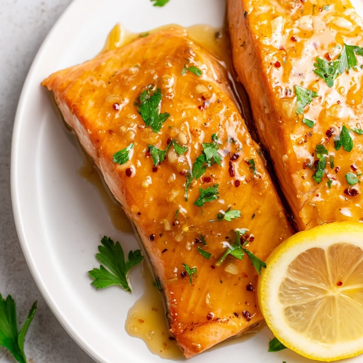 Savory and sweet Baked Salmon with Maple Glaze, ready for enjoying a delicious and easy meal.