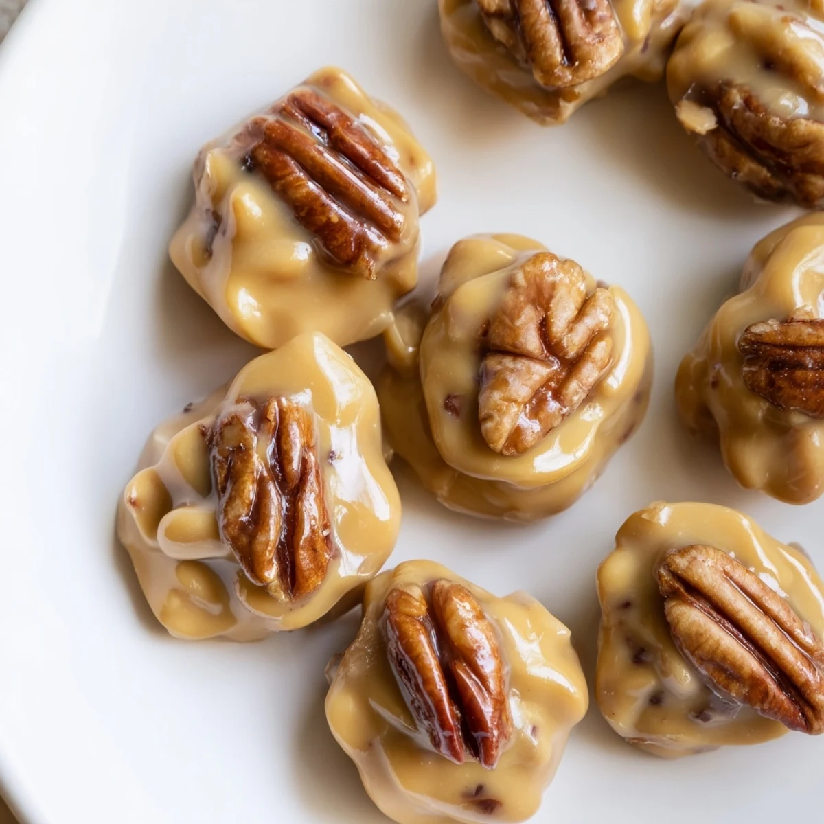Southern Mardi Gras Pecan Pralines stacked on a plate, ready to be enjoyed with a cup of chicory coffee.