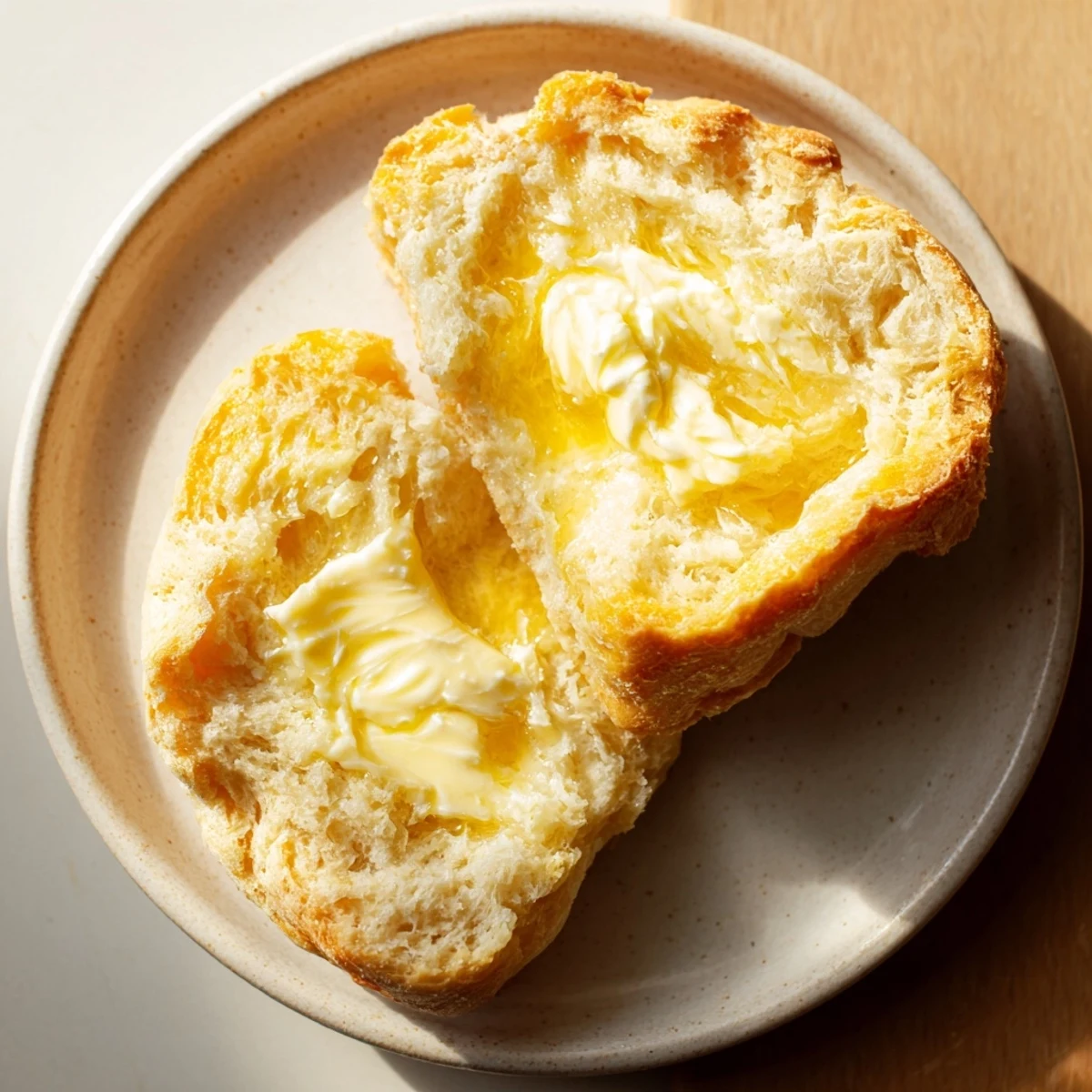 Golden-brown Irish Potato Bread Farls sizzling in a pan, served warm with melting salted butter for a comforting side dish.