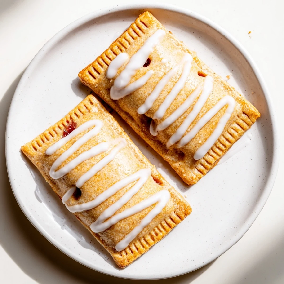 Freshly baked Protein Pop Tarts with a golden-brown crust and sweet fruit filling, ready to enjoy.