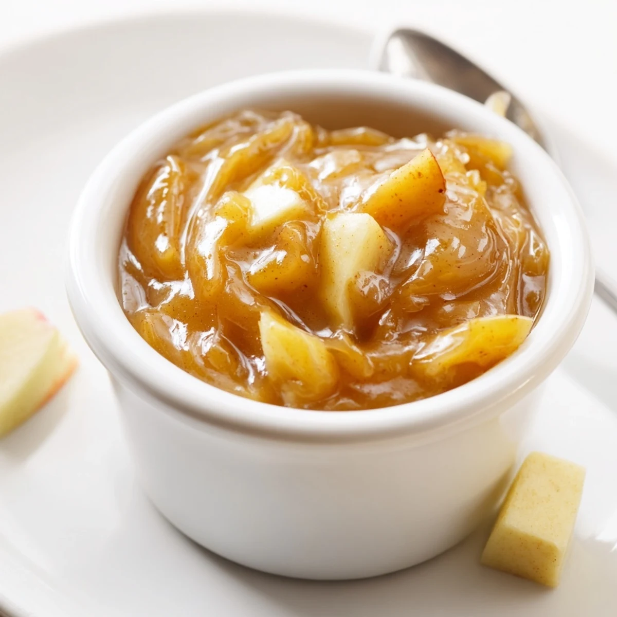 Warm Fall Caramel Apple Jam spread on toast, cinnamon aroma rising