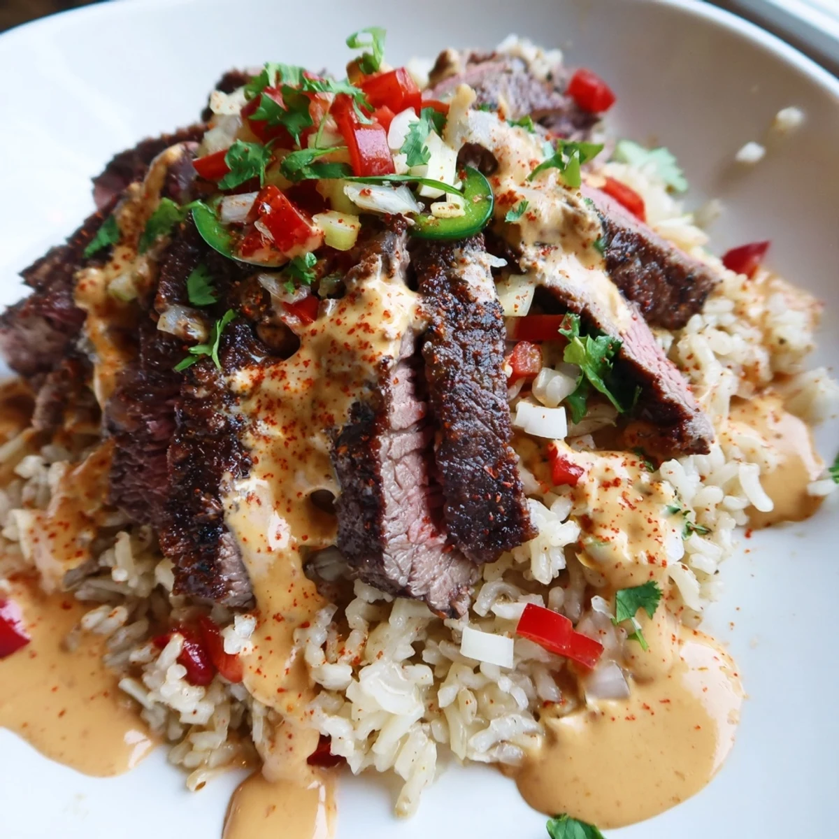 Steak Queso Rice