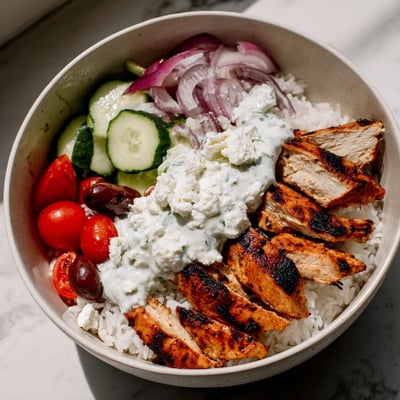 Sliced grilled chicken garnished with fresh parsley rests beside crisp vegetables and creamy feta cheese.
