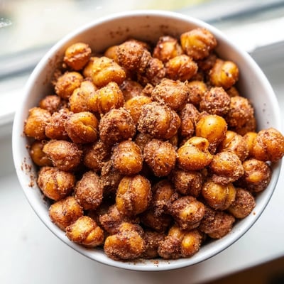 Perfectly seasoned Crispy Air Fryer Chickpeas with cumin piled high, served as a crunchy vegan snack with a dip.