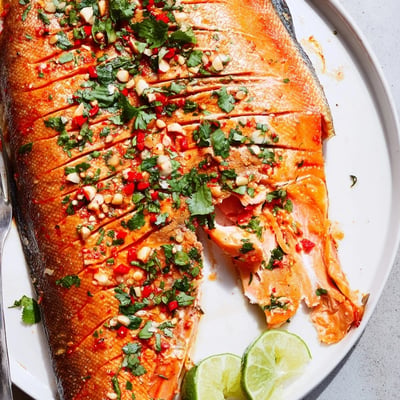 Chili Lime Baked Trout